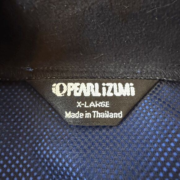 iQ Pearl Izumi Mens Colorblock Full Zip Windbreaker Cycling Jacket Blue Black XL - Picture 3 of 6